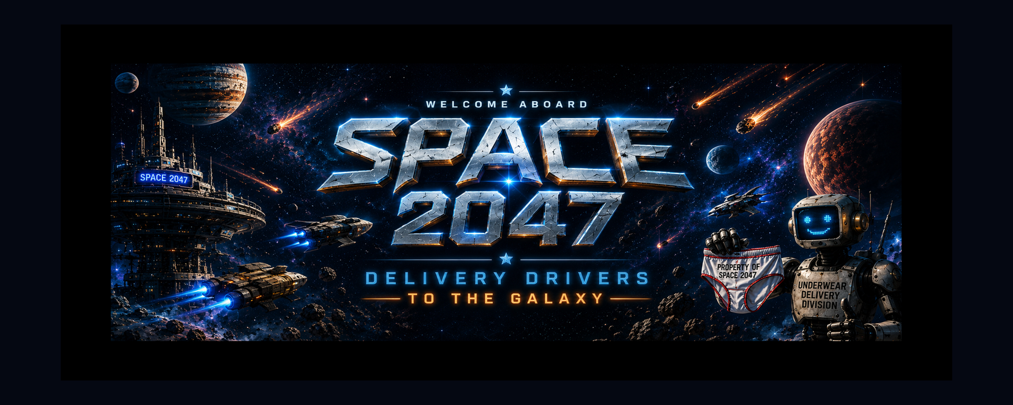 Space 2047 Delivery Drivers to the Galaxy