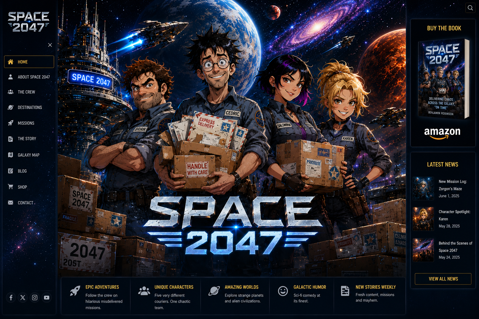 Space 2047 crew artwork