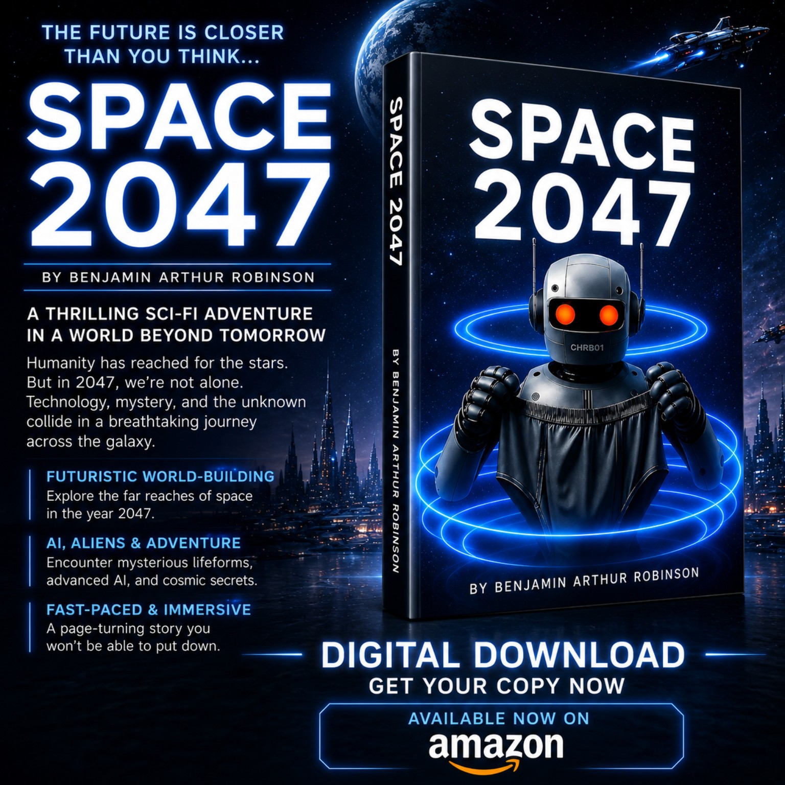 Space 2047 digital download advert on Amazon
