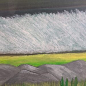 Beach acrylic painting